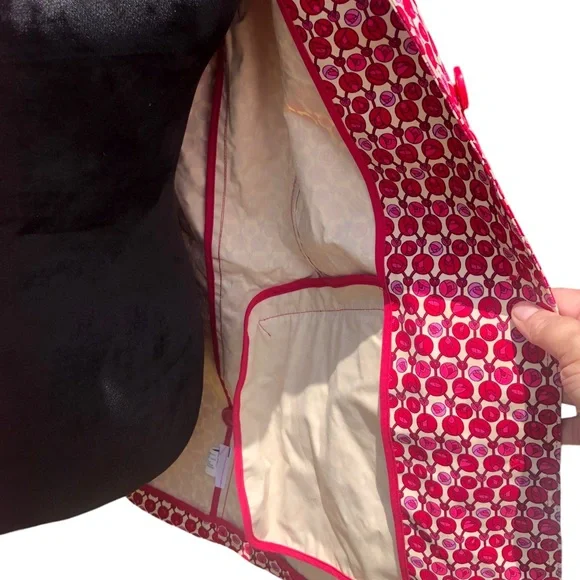 Gap Rose Print Trench Coat size Medium - Picture 9 of 11